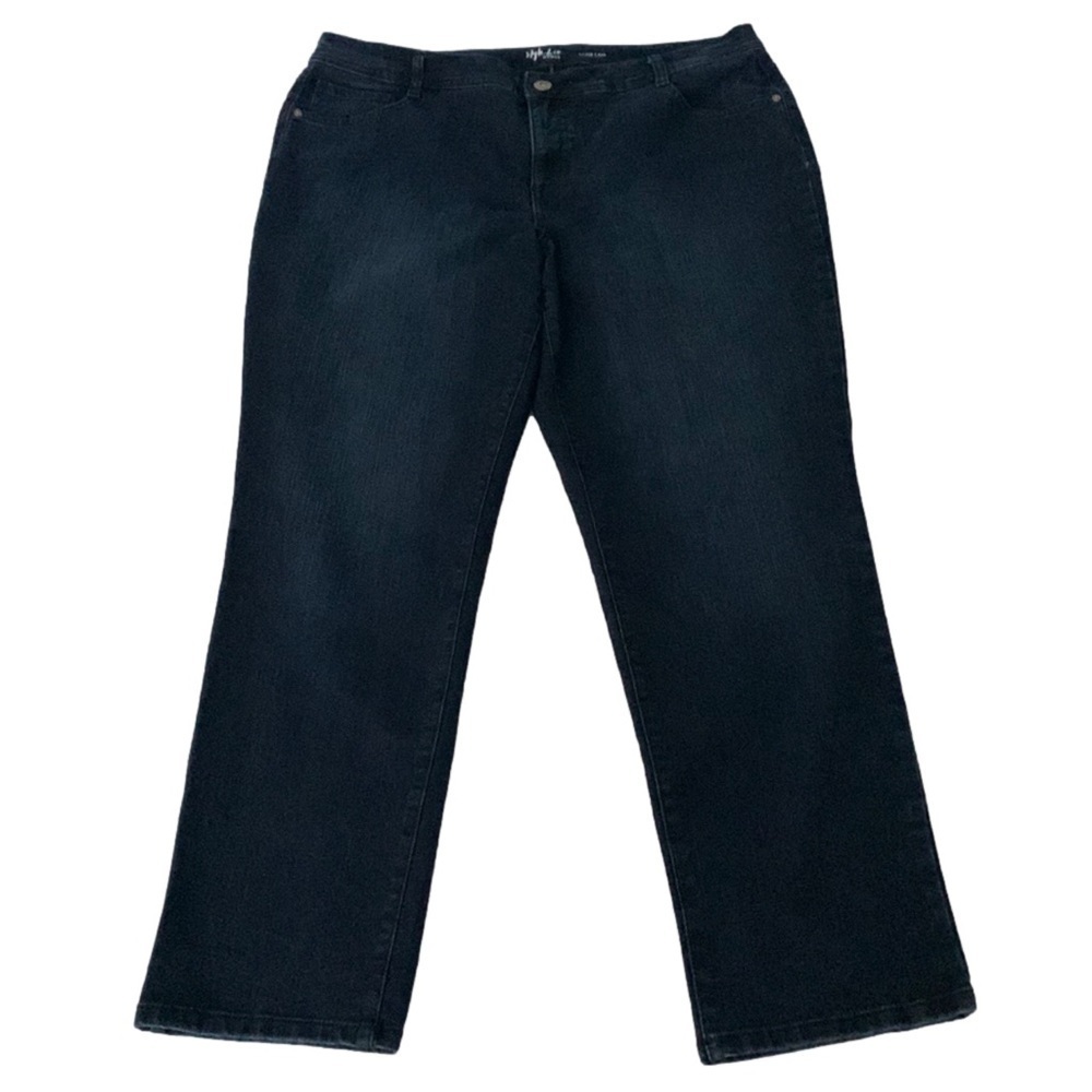 Style & Co High Rise, Jeans, Size 16W, Dark Wash Blue Denim